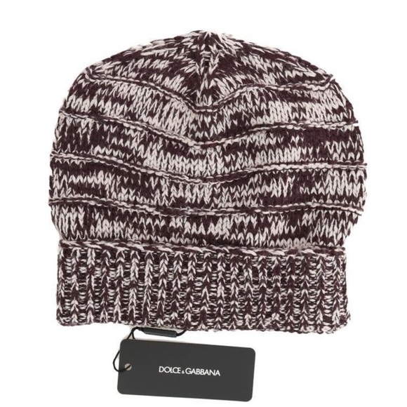 Dolce & Gabbana Patterned Knit Hat NWT virgin wool - Picture 1 of 9